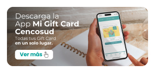 Descarga la App Mi Gift Card Cencosud y gestiona tus Gift Card en un solo lugar.