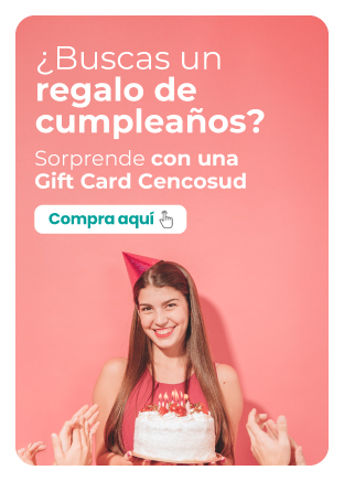 Regala una Gift Cad Cencosud como obsequio de cumpleaños.