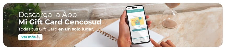 Descarga la App Mi Gift Card Cencosud y gestiona tus Gift Card en un solo lugar.
